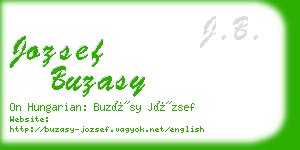 jozsef buzasy business card